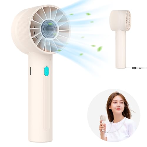 Lepwings ハンディファン 携帯扇風機 小型 2025新設計 USB充電式 105g 軽量 強力 ハンディ扇風機 16時..