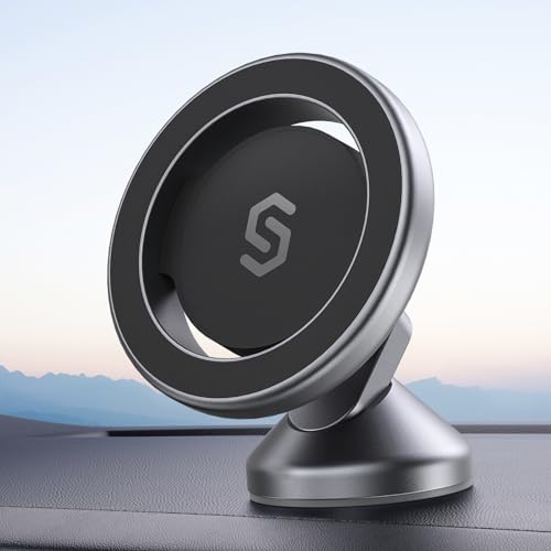 【令和超强磁力】スマホホルダー 車 MagSafe対応 SYNCWIRE マグネット 車載スマホホルダー 【超強力3M両面テープ】 MagSafe車載 車載マグネットホルダー 落下防止 360度回転 自由調節 マグネット吸着 車用 スマホスタンド iPhone 15 15Pro 14 13 12