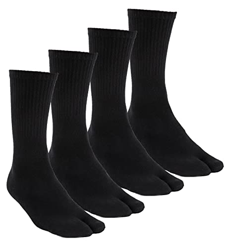 [WIOIW] 足袋 2本指ソックス メンズ 靴下 ソックス 男性用 綿 スポーツ用 通勤 通学 4足セット