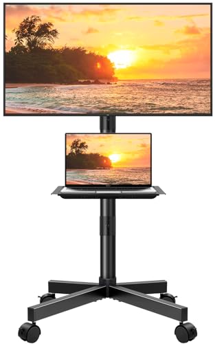 KKTONER モバイルテレビカート テレビスタンド キャスター付き 23~65インチ LCD LED対応 高さ調節可能 ..
