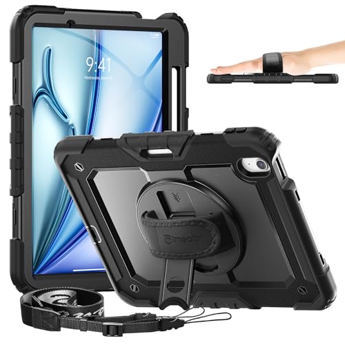 Timecity iPad Air 11インチ ケース (2025新モデル) 耐衝撃 三層保護 360回転スタンド 保護フィルム ハ..