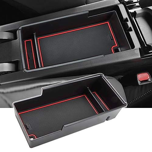 Auovo トヨタ プリウス 60系/65系 専用 コンソールトレイ センターコンソール（ MXWH60-AHXHB/MXWH65-AHXHB 2023.1~ プリウスPHEV 3代目 2023.3～）ABS素材 充電USB機能 内装パーツ (レッド)