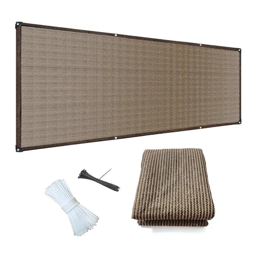 晨陽小店 ベランダ目隠し 遮光ネット プライバシー保護 日よけシェード ベランダ 庭 目隠しシート 厚み..