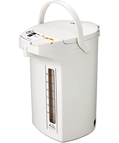 ピーコック魔法瓶 電気ポット 4L 大容量 大型 WEB限定 湯沸かし ポット 保温ポット 再沸騰 カルキとばし機能付き 湯沸かしポット オールホワイト WMJ-40 WA