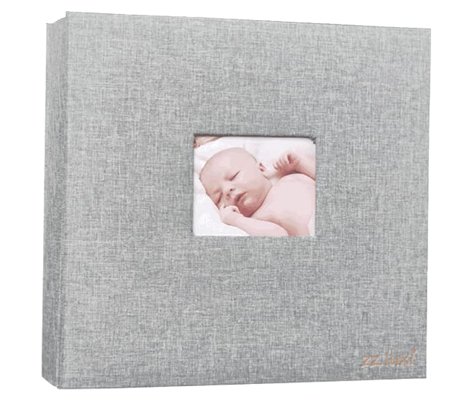 アルバム 写真 大容量 ポケット 160ページ L判 960枚収納可能 透明度の高いフィルム ファブリック布地表紙 ウィンドウあり 写真整理用品 子供 卒業記念...