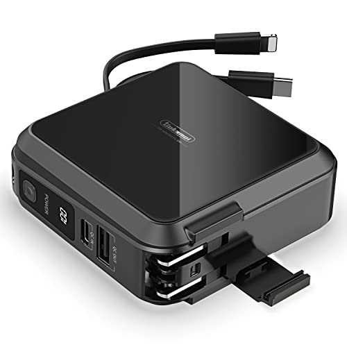 Pnvruy モバイルバッテリー 15000mAh コンセント一体型 大容量 急速充電【PD18W type-c&PD20WのiPhone..