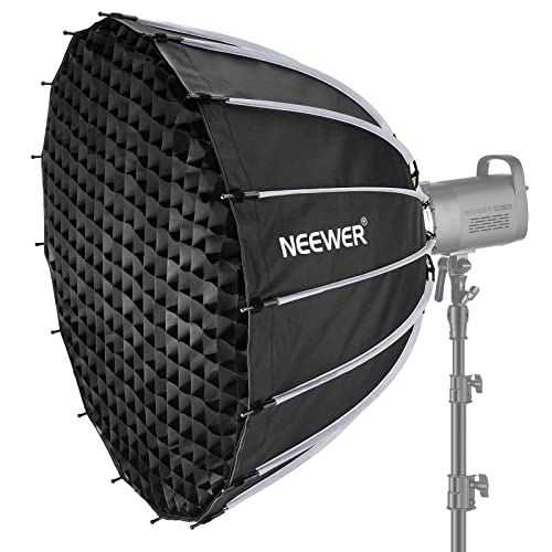 NEEWER 85cm ソフトボックス パラボリック クイックセットアップ 折りたたみ ディフューザー/ハニカム..