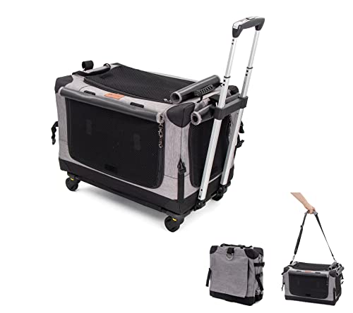 GPR 次世代 3WAYペットキャリーコンテナ キャリーカート 分離で使用可能 カバー丸洗い 静音キャスター ..