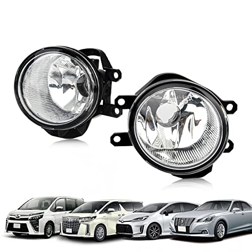 OPPLIGHT フォグランプ ユニット 後期型 トヨタ車対応 H16に交換 適合バルブ: H16 H11 H9 H8 プリウス30 α、80系 ヴォクシー/ノア、30系 アルファード、アクア10系、カムリ 50系 70系、プラド 150系後期、クラウン210系、C-HRなど適合 純正同形状