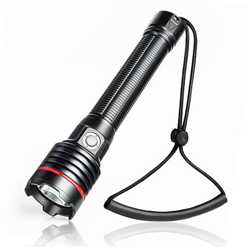 ダイビングライト、LetonPower 5000 Lumens 水中ライト,100mスキューバ ライト, タイプC充電 ダイビン..