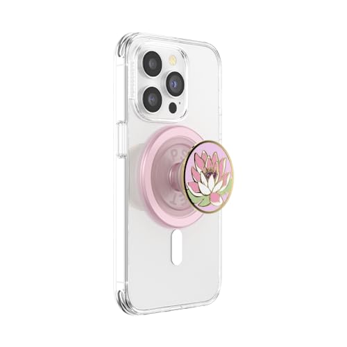 PopSockets Japan - ポップソケッツ ジャパン PopGrip MagSafe Enamel Water Lily 睡蓮花 エナメル MagSafe ラウンド ポップグリップ スマホグリップ&スタンド