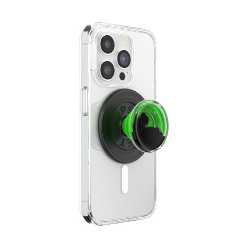 PopSockets:MagSafe用PopGrip Round - MagSafe用アダプターリング付属 - 拡張可能な電話スタンドとグリ..