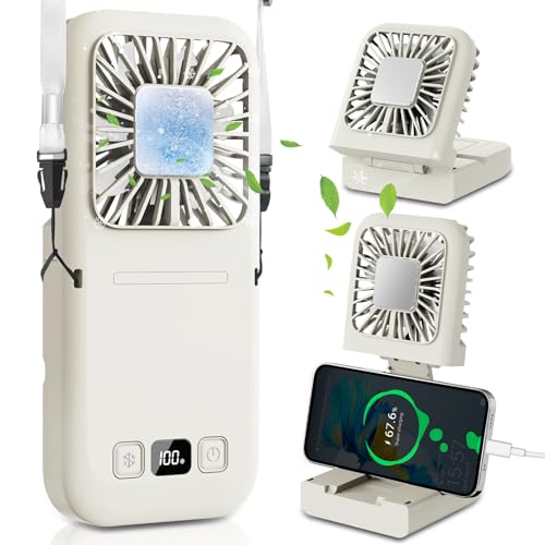 unifun ハンディファン 冷却プレート ハンディ扇風機 【2025強化版 首掛け/手持ち/卓上/モバイルバッテ..