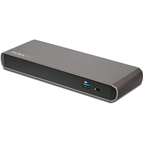 StarTech.com Thunderbolt 3 ドック/サンダーボルト3ドッキングステーション/4K60Hzデュアルモニタ(DisplayPort & TB3 USB-C対応)/85W USB PD/3ポートUSB 3.0ハブ/ギガビット有線LAN/3.5mmステレオミニ(3極)/Windows & Mac対応TB3ドック