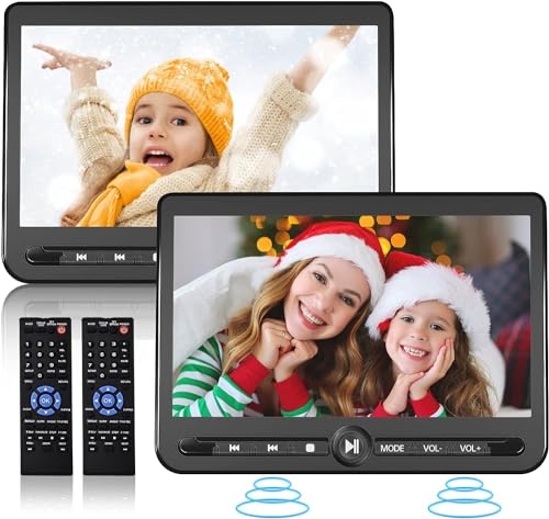 ARAFUNAヘッドレストモニター 10.1インチ 車載DVDプレーヤー2台セット 車載用 後部座席 リージョンフリ..