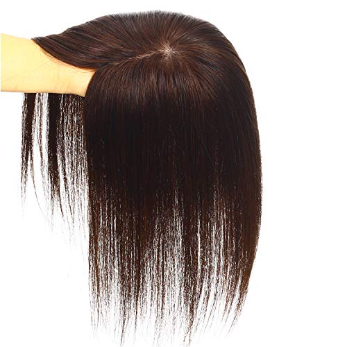 楽天櫻屋オンライン楽天市場店HIYE 部分ウィッグ 付け毛 医療用ウィッグ ヘアピース 通気 ウイッグ 総手植え 超リアルスキン 脱毛隠し 軽薄 白髪隠れ 人毛で制作 分け目専用 カバーピース 縦長 横9cm縦14cm（栗色, 20cm）