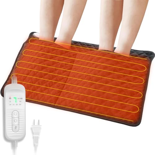 電気足温器 フットウォーマー 【8秒で速暖 2人用90*50cm 】7段階温度制御 4段階タイマー 大きいサイズ ..