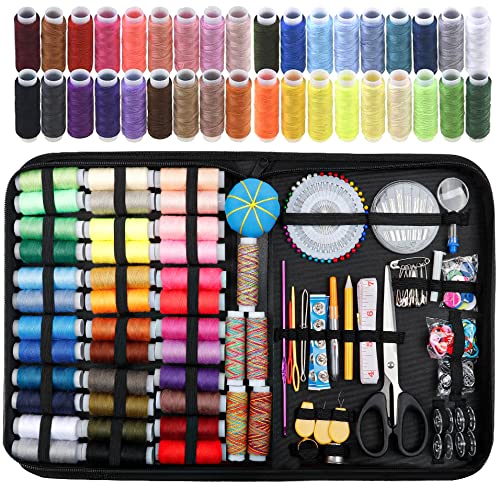 Inscraft 裁縫セット ソーイングセット 200点セット 41色縫い糸 裁縫道具 ポータブルミシンアクセサリ..