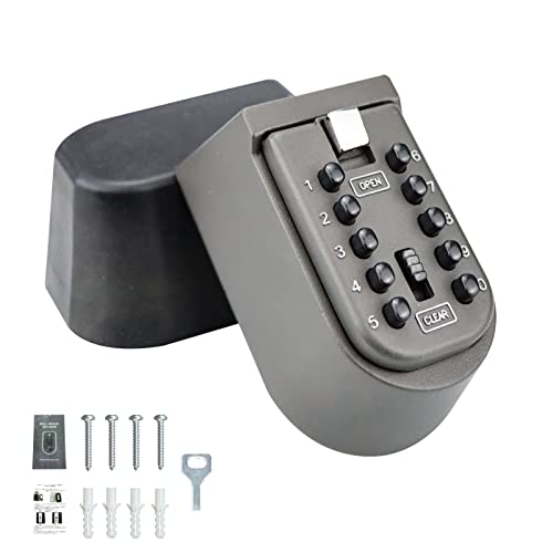 BenRich キーボックス 屋外内 10桁ボタン式 壁掛け セキュリティ 鍵ボックス 防水 亜鉛合金材 盗難防止..