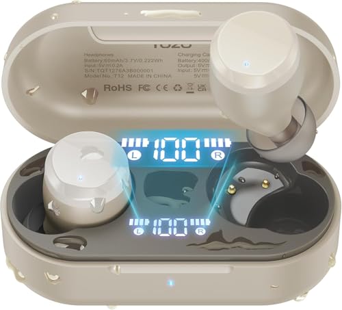 TOZO Tones Dots（T12） ワイヤレスイヤホン 極上の音体験 迫力かつ繊細な音 LEDディスプレイ電池残量表示 防水性能 ENCノイズキャンセリング カスタムEQ 専用アプリ対応 タッチ制御 最大約55時間の再生 Bluetooth 自動ペアリング 瞬時接続 急速充電(2)
