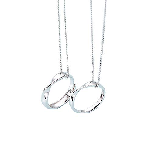 kokoromilove ペア ネックレス ペアネックレス 2個セット カップル お揃い 指輪可能 ネックレス お揃いプレゼント 記念日 おしゃれなギフトラッピ...