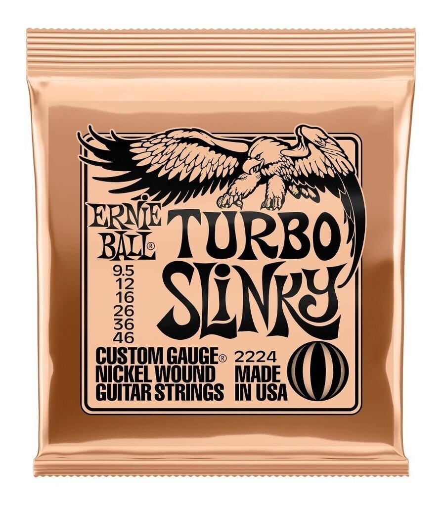 ERNIE BALL 2224 ×1 [9.5-46] TURBO SLINKY エレキギター弦【メール便発送・全国送料無料・代金引換不可】