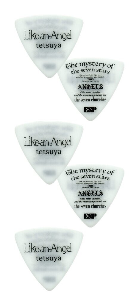 ESP PA-LT10-LikeanAngel White/5枚セット Like～an～Angel tetsuya ピック ラルクアンシエル【メール便発送 全国送料無料 代金引換不可】
