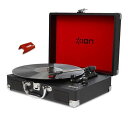 ION AUDIO VINYL MOTION + PT01RS1 ポータブル スーツケース型 レコードプレーヤー/純正交換針(1個)セット【送料無料】