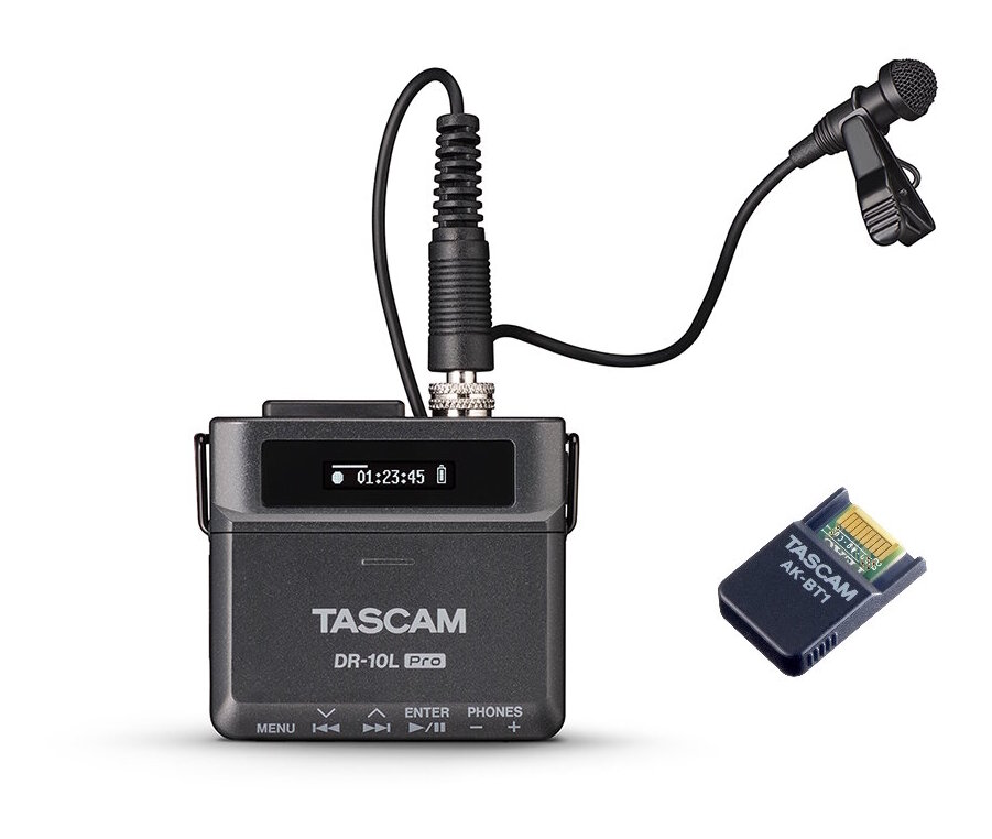 TASCAM DR-10L Pro + AK-BT1 32ビットフロート録音対応 ピンマイク フィールドレコーダー/Bluetoothアダプター付【送…