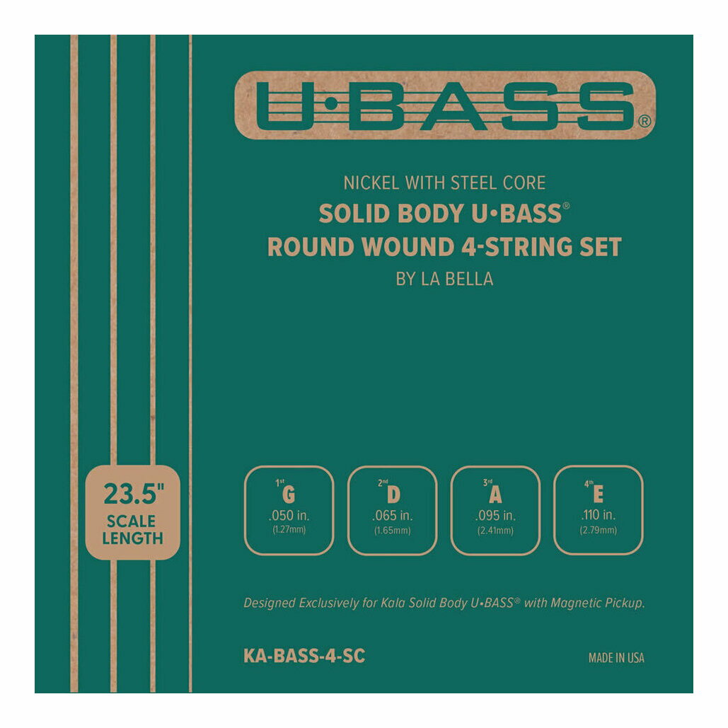 KALA KA-BASS-4-SC ラウンドワウンド Solid Body U-BASS ソリッドボディU-BASS 専用弦【メール便発送 全国送料無料 代金引換不可】