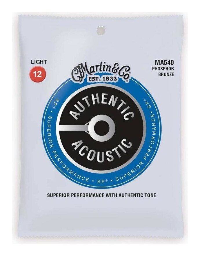 MARTIN MA540 ×1 [12-54] AUTHENTIC ACOUSTIC SP/Light アコースティックギター弦【メール便発送・全国送料無料・代金引換不可】