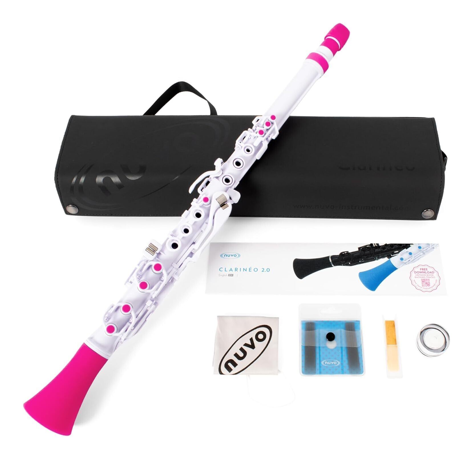 NUVO N120CLPK Clarineo ホワイト/ピンク クラリネオ プラスティック製 管楽器【送料無料】