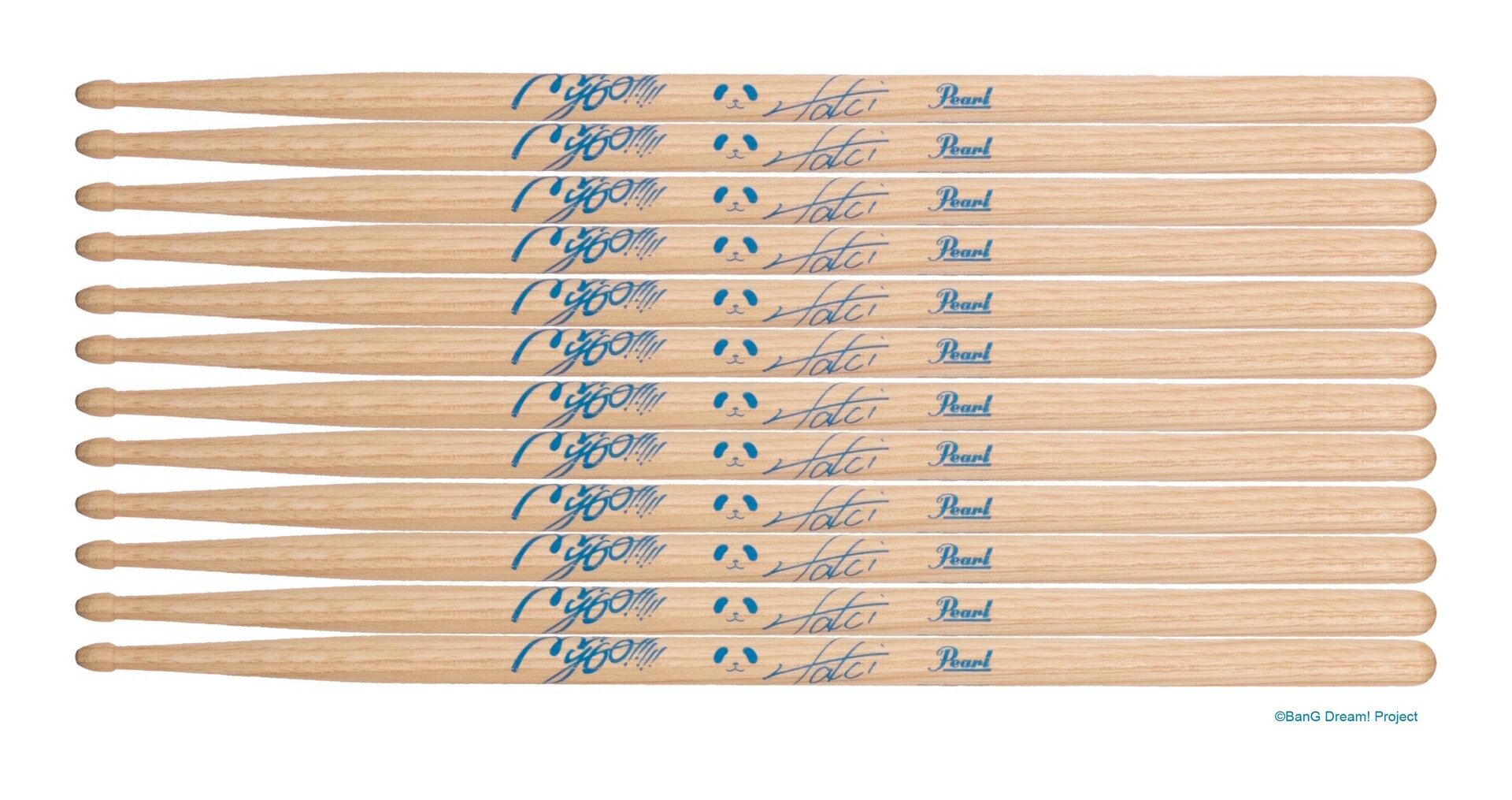 Pearl 190H/TAKI x 6ペア 椎名立希/林鼓子 シグネチャー ドラム スティック バンドリ! MyGO!!!!!【送料無料】