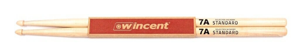 Wincent W-7A/1ペア [395×13.6mm] ヒッコリー/STANDARD ドラムスティック【送料無料】