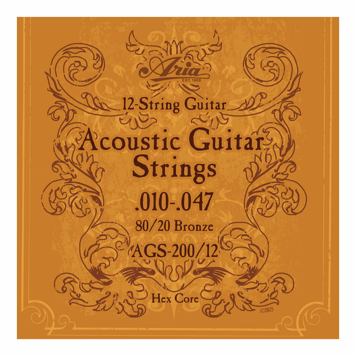 【12弦 ×1セット】ARIA AGS-200/12 [10-47] 12弦ギター用【メール便発送・全国送料無料・代金引換不可】【ポイント2倍】