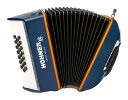 HOHNER XS ボタンキー Dark Blue 21ボタン アコーディオン ダークブルー & オレンジ【送料無料】