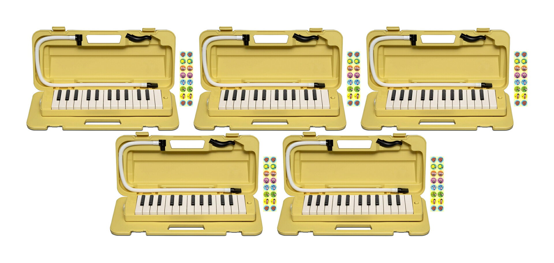 【ドレミシール付】【5台セット】ヤマハ YAMAHA P-25F ×5台(数量限定ドレミシール5枚付) 鍵盤ハーモニカの定番ピアニカ