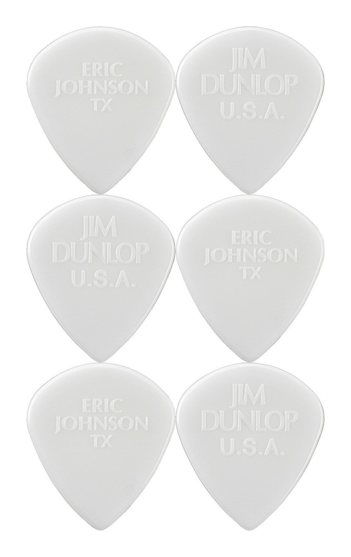 Dunlop 407R138EJ/6枚セット エリック ジョンソン Eric Johnson Custom Nylon Jazz III 1.38mm ナイロン ギター ピック【メール便発送・全国送料無料・代金引換不可】