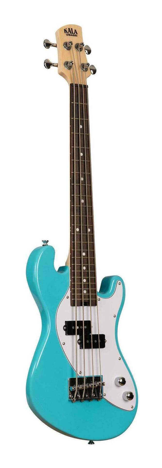 こちらの商品はお取り寄せとなります。3日～1週間ほどでお届け可能です。メーカー品切の際はお時間を頂きます。※画像は撮影用商品のため、お届けの際の商品とは異なります。カリフォルニア州ペタルマのKala Lutherie Studioで製作されたCalifornia Solid Body U-BASS(R)シリーズからインスピレーションを受けて新たに製作されたこのSolid Body U-BASS(R)は、U-BASS(R)の全く新しい形です。その洗練されたオフセット・ボディ・シェイプには、快適さを追求したコンター加工が施されています。22本のフレットと23.5インチのスケールは、演奏に十分なスペースを確保しながらも、簡単に持ち運べるほどコンパクトに仕上がっています。SPECSTOP:OkoumeBODY:OkoumeNECK:MapleFINISH:GlossFINGERBOARD:LaurelHEADSTOCK:StandardBRIDGE:Top Loaded 4-Saddle,ChromeNUT:PPSTUNERS:Bass,Closed Gear,Black,1:18 RatioTRUSS ROD:Spoke WheelSTRINGS:Kala Round WoundsELECTRONICS:Passive Split-Coil Pickups w/Volume＆Tone ControlsSTRAP BUTTON:Chrome x2PICKGUARD:WBW,3PlyCASE:Deluxe Padded Logo Gig Bag付属