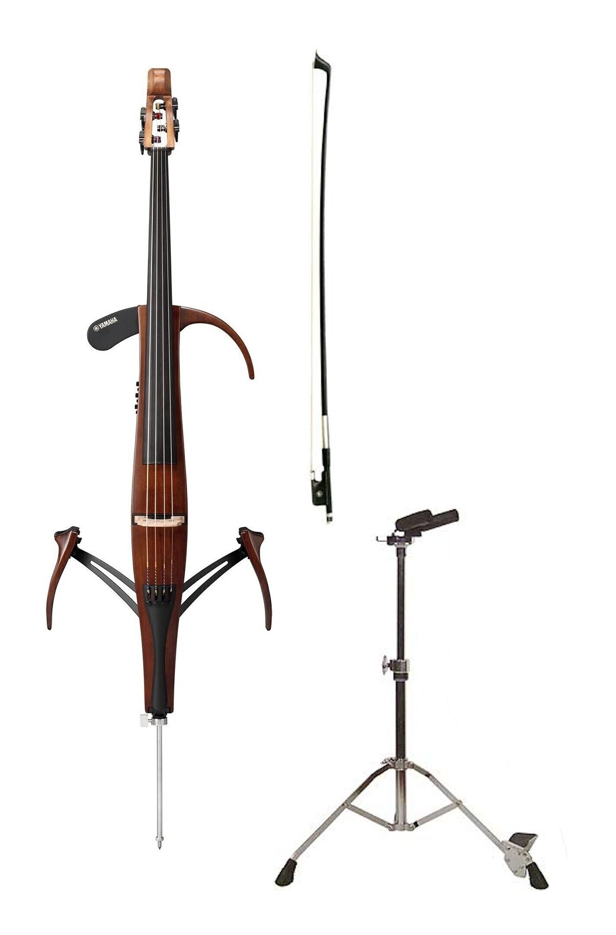 YAMAHA SVC300C/スタンド+弓/BST1+CBB301付 アンティークダークブラウン サイレントチェロ【送料無料】【代金引換不可】