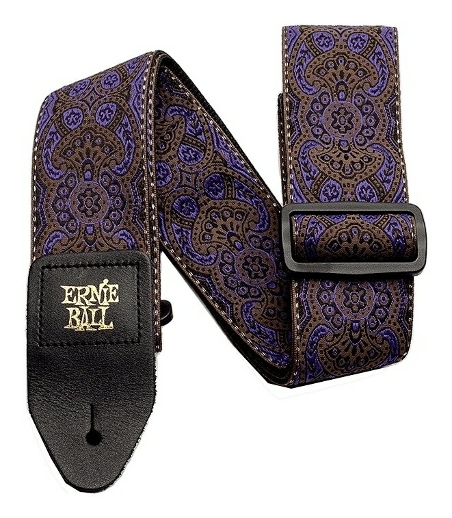 Rakuten - ERNIE BALL 4164 Purple Paisley ジャカード織 ギターストラップ【メール便発送・全国送料無料・代金引換不可】