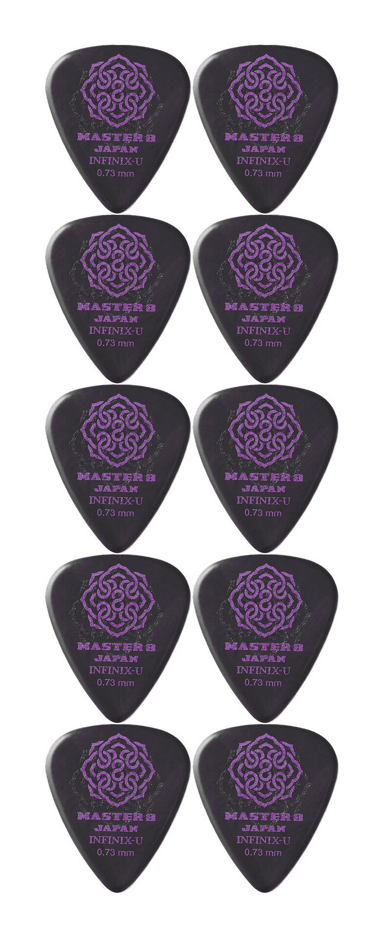 MASTER8 IFUHPS-TD073/10枚セット ティア 0.73mm INFINIX-U Hard Polish + Hard Grip ギター ピック/10枚セット【メール便発送・全国送料無料・代金引換不可】