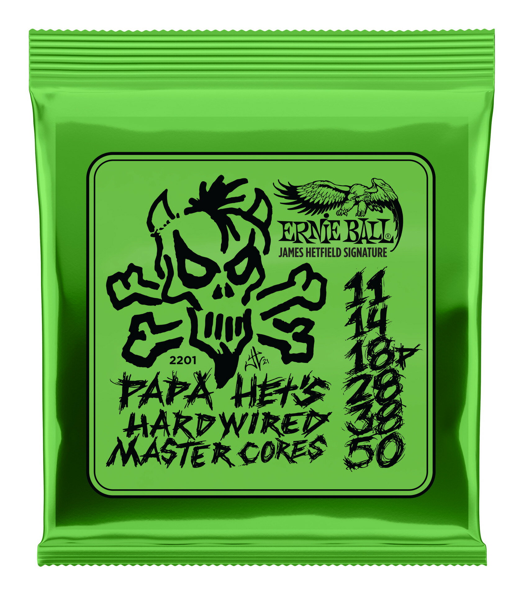 Rakuten - ERNIE BALL 2201 [10-50] アーニーボール PAPA HET’S HARDWIRED MASTER CORES メタリカ ジェイムズ ヘットフィールド シグネチャー エレキギター弦【メール便発送・全国送料無料・代金引換不可】