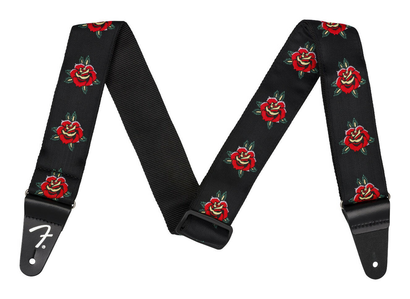 Rakuten - Fender Rose Strap Red フェンダー ローズ バラ柄 2インチ幅 ジャカード織 ギター ストラップ【メール便発送・全国送料無料・代金引換不可】