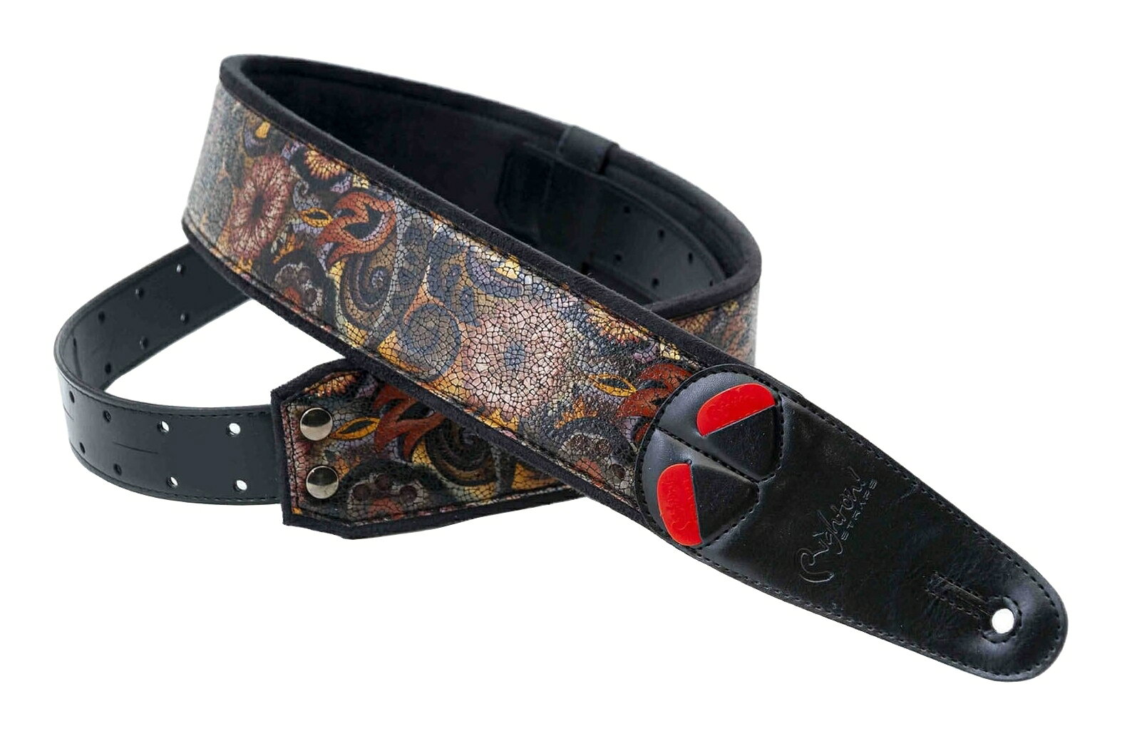 RightOn! STRAPS CRUNCH Black ギター・ベース用ストラップ【送料無料】【ポイント5倍】
