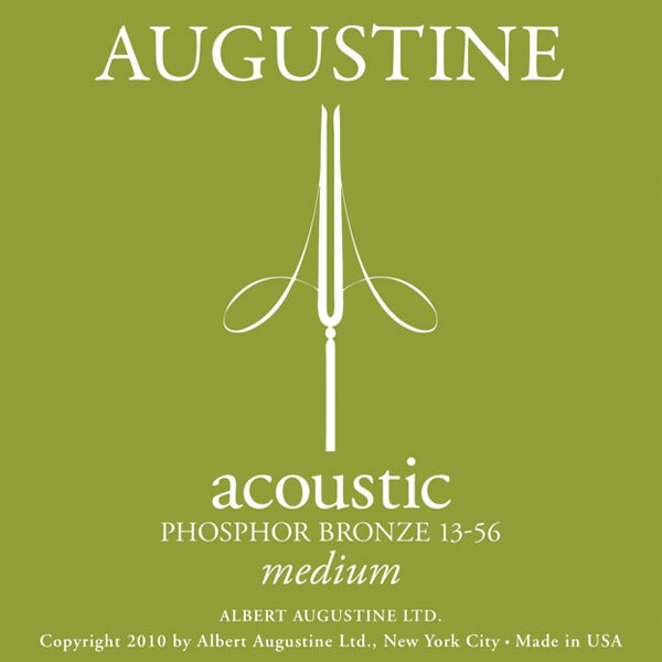 オーガスチン AUGUSTINE Phosphor Bronze Acoustic Guitar Strings medium ×3 老舗メーカー【ポイント5倍】【弦 ×3】【メール便発送・全国送料無料・代金引換不可】