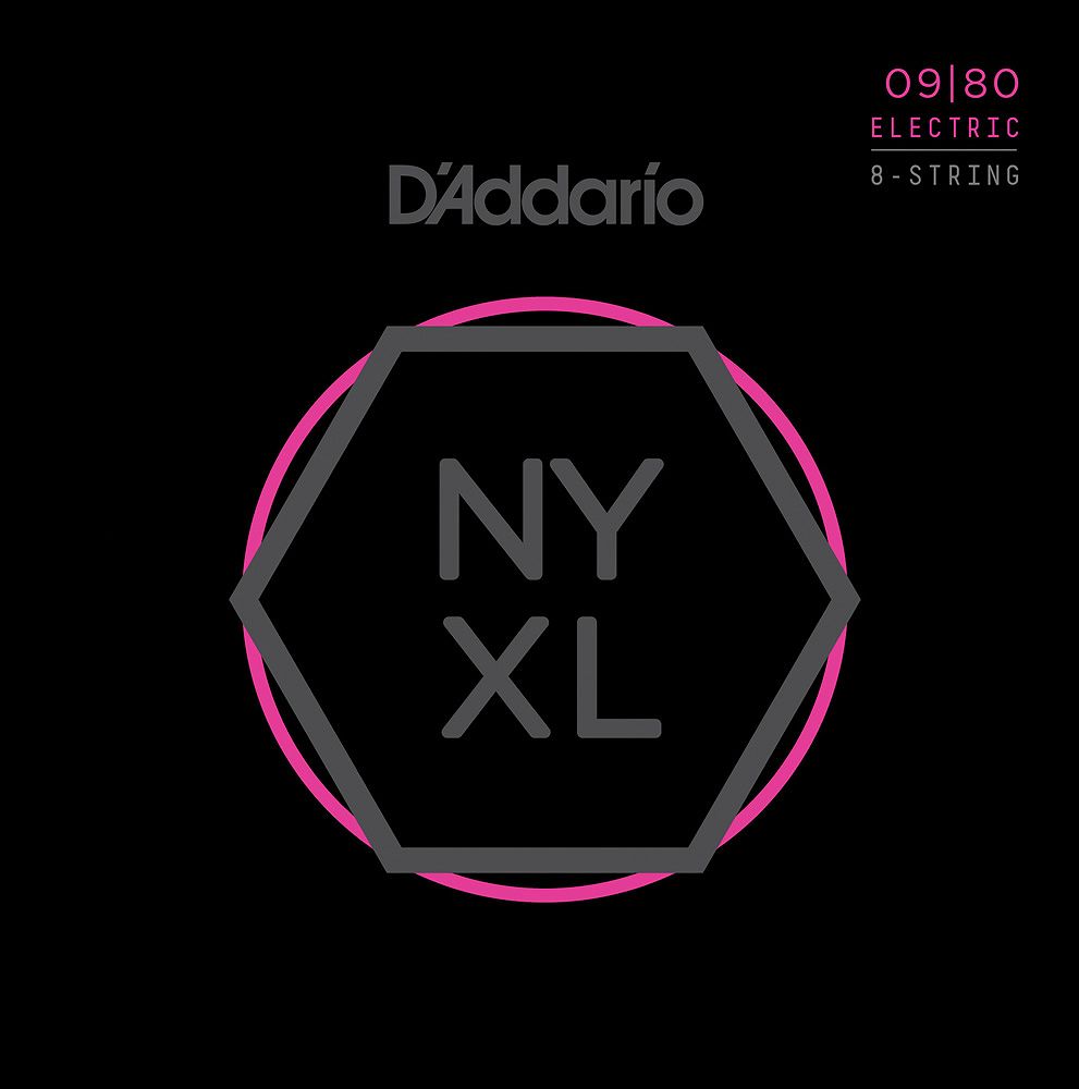 【弦 ×1セット】ダダリオ D’Addario NYXL0980 ×1 8弦ギター用 Super Light[09-80]【メール便発送・全国送料無料・代金引換不可】