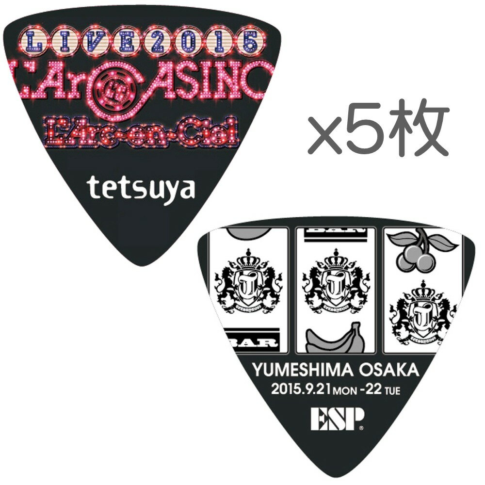 【ピック5枚セット】ESP PA-LT10-2015LArCASINO/BK ×5枚 L’Arc～en～Ciel LIVE 2015 L’ArCASINO tetsuya ピック【限定品】【メール便発送・全国送料無料・代金引換不可】