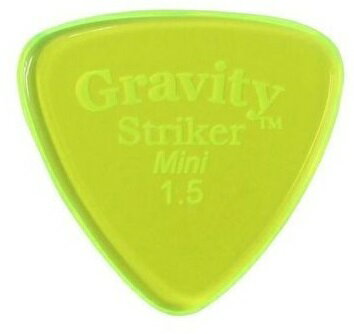 【メール便発送・全国送料無料・代金引換不可】【2枚セット】GRAVITY GUITAR PICKS GSRM15P Striker -Mini(Jazz)- [1.5mm/Fluorescent Green] アクリル ピック【smtb-TK】【ポイント5倍】