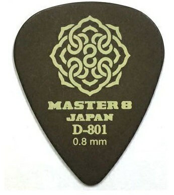 MASTER8 JAPAN D801-TD080 ×10 D-801 ポリアセタール ティアドロップ 0.8mm ギターピック